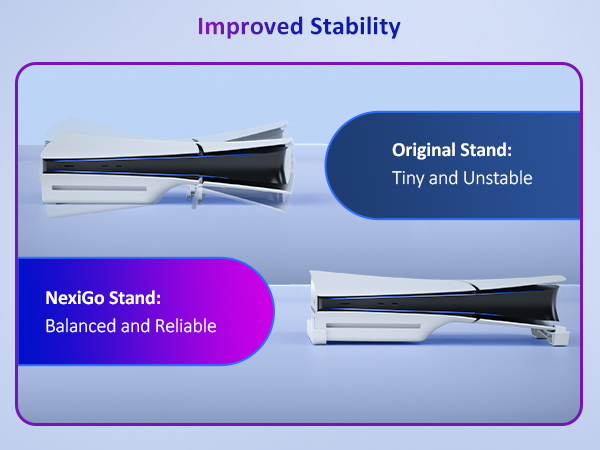 Compared to the original stand, NexiGo's charging dock stand is more stable and secure