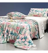 LLanCL Floral Print Cooling Blankets for Hot Sleepers - Cool Like Ice Cream Blanket for Summer, L...