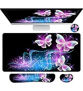 Lateefah Large Mouse Pad and Keyboard Wrist Rest, Desk Pad for Keyboard and Mouse, 4-in-1 Extende...