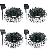 4 Pack Solar String Lights,Total 132Ft 400 LED Solar Powered Twinkle String Lights Waterproof wit...