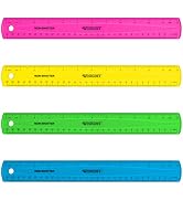 Westcott Shatterproof Ruler, Assorted Translucent Colors, 12