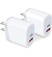 Pixel 9 8 Fast Charger Block, 2-Pack 20W Dual Port USB C Charger Box Type C Wall Charger Plug Pow...