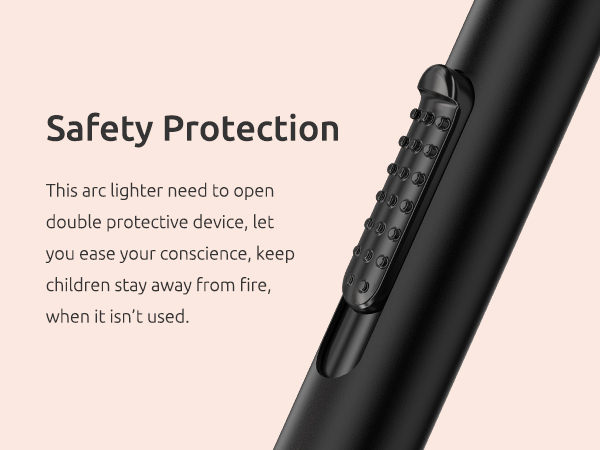 REIDEA Electronic Candle Lighter safety protection-b BLACK