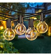 50FT LED G40 Globe String Lights, Shatterproof Outdoor Patio String Lights with 50+2 Dimmable Edi...