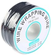 JESSINIE Black Electronic Wire DM-30-1000 Wire Wrapping Wire 30 AWG Single Core Wire Circuit Boar...