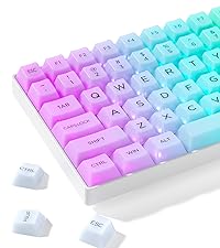 Womier Keycaps - Pink Cute PBT Keycaps MOA Dye-Sublimation 60 65 75 100 Percent, Custom Key caps Set...