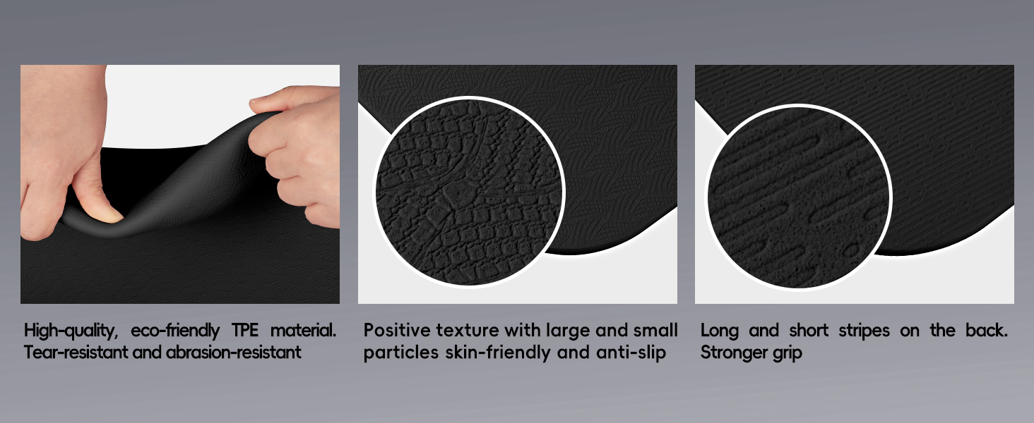 High-quality, eco-friendly TPE material.Tear-resistant and abrasion-resistant