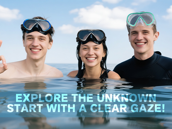 Swim Goggles Adult with Nose Cover, Clear Diving Mask Wide View No Blurring for Men Women Youth