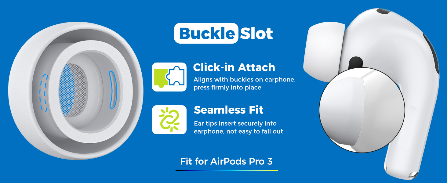 Click into place, fit for AirPods Pro 3