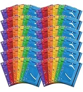 V-Opitos 72 Packs Pencil Pouch for 3 Ring Binder, Bulk 3-Holes Zipper Pencil Pouches in Assorted ...
