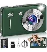 Digital Camera for Kids, FHD 1080P 44MP Point and Shoot Digital Camera with Face Detect, Smile Ca...