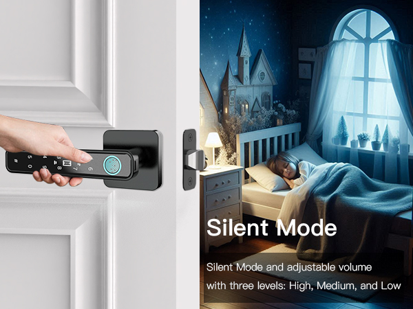 bedroom door lock keyless