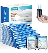 MONVANE Travel Vacuum Storage Bag with Wireless Pump, Portable Space Saver Bags for Travel, Suitc...