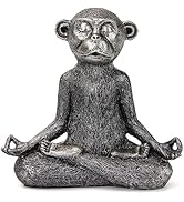 Smadeer Monkey Statue for Home Decoration,Monkey Figurine Sitting in Yoga Pose for Meditation Zen...