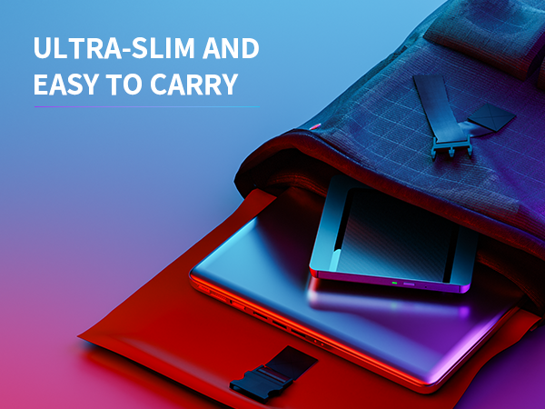 External CD/DVD Drive for Laptop, Ultra-Slim