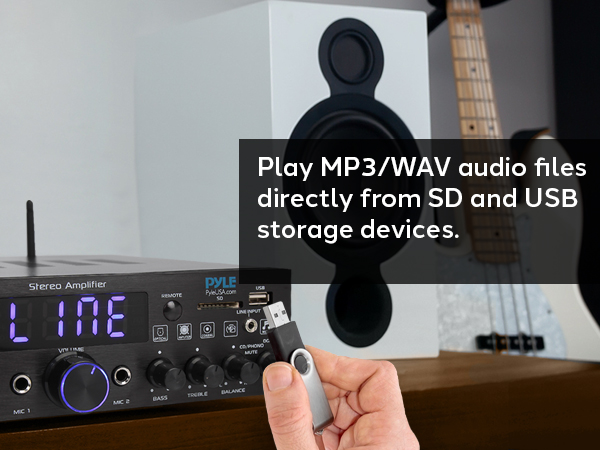 amplifier home audio receiver theater bluetooth av stereo with surround sound amplificador