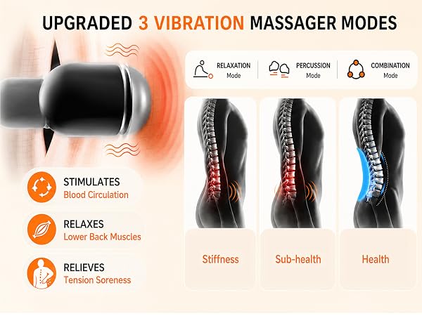 Cordless Lumbar Support Pillow for Pain Relief Deep Tissue