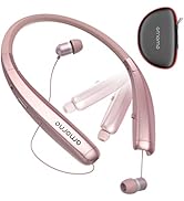 AMORNO Foldable Bluetooth Headphones, Wireless Neckband Sports Headset with Retractable Earbuds, ...