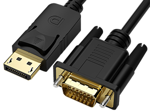 Display to vga with latches provides a secure and stable connection