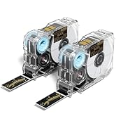 Phomemo A30 P15 Label Maker Tape, Gold on Black Tape, Strong Adhesion Sticker Self-Adhesive Stand...