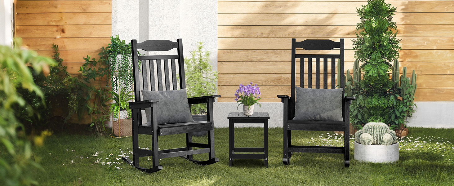 Rocking chair side table 