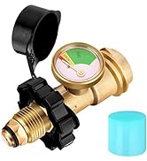 WADEO Upgraded POL Propane Tank Adapter with Gauge Converts POL LP Tank Service Valve to QCC1 / T...