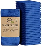 Softolle 100% Cotton Ring Spun Wash Cloths – Bulk Pack of Washcloths – 12x12 Inches – Wash Cloth ...