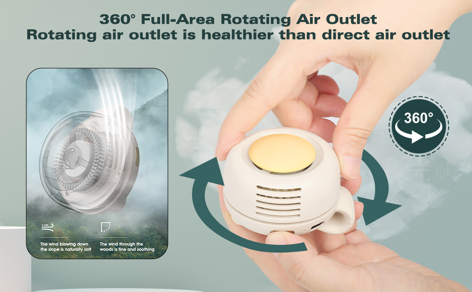 Portable Silent Mini Bladeless Fan Clip On, Mini Fan With Clip