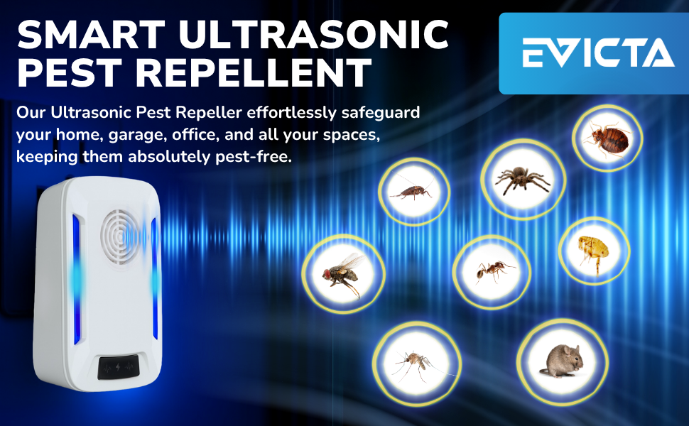 Ultrasonic Pest Repellent, Mouse Repeller, Insects Repeller, Pest Control Device