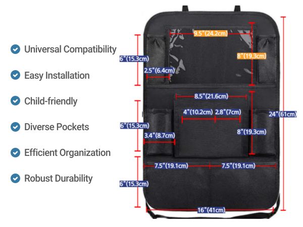 camrest haning backseat organizer 2p set 2 m