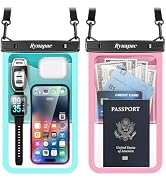 [Up to 10"] Large Waterproof Phone Pouch Bag - 2 Pack IPX8 Waterproof Phone Case for iPhone 17 16...