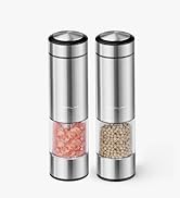 FORLIM Electric Salt and Pepper Grinder Set Rechargeable, Upgraded Washable, Automatic One-Handed...