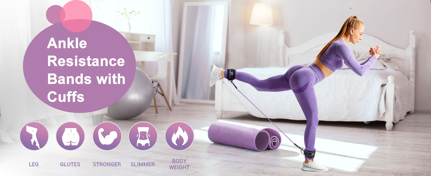 Ankle Resistance Bands with Cuffs
