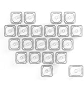 JSJT Crystal Blank Transparent Keycaps, Backlit Clear Keycap, 21 Keys PC Material Custom DIY Swee...