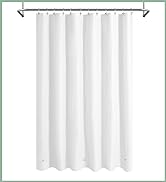 Shower Curtain Liner with 3 Magnets: PEVA White Liner for Bathroom, Waterproof, 72 x 72, White