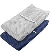 Babebay Changing Pad Cover, Ultra Soft Minky Dots Plush Changing Table Covers for Baby Boys and G...