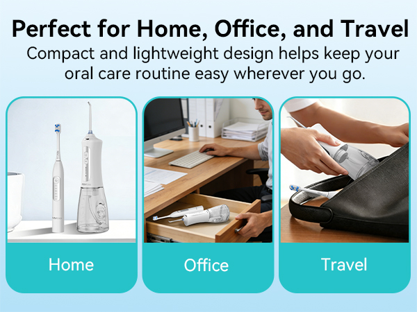 electric toothbrush and water flosser combo