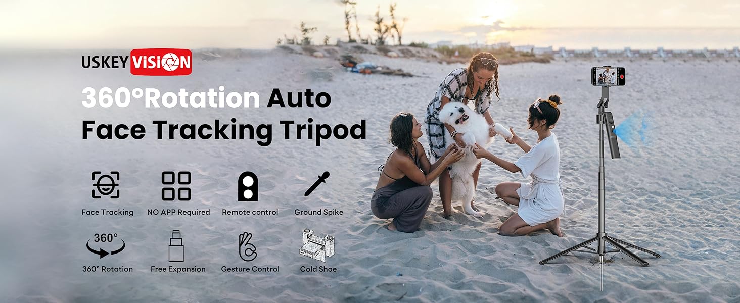 360°RotationAuto Face Tracking Tripod