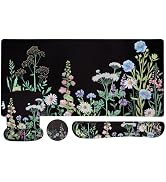 MOSISO Keyboard Mouse Pad Set, Large Gaming Mouse Pad&amp;Keyboard Wrist Rest&amp;Mouse Wrist Rest&amp;Coaste...