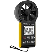 Anemometer Handheld CFM Meter 0-999900 ft3/min, HVAC Wind Speed Meter Gauge 0.3~30 m/s with Water...