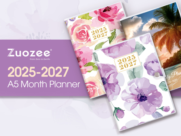 A5 Floral Monthly Planner 2025-2026