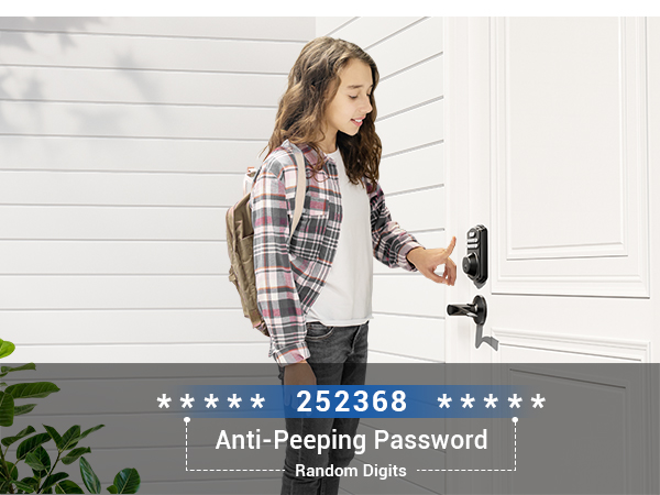 keyless entry door lock with handle