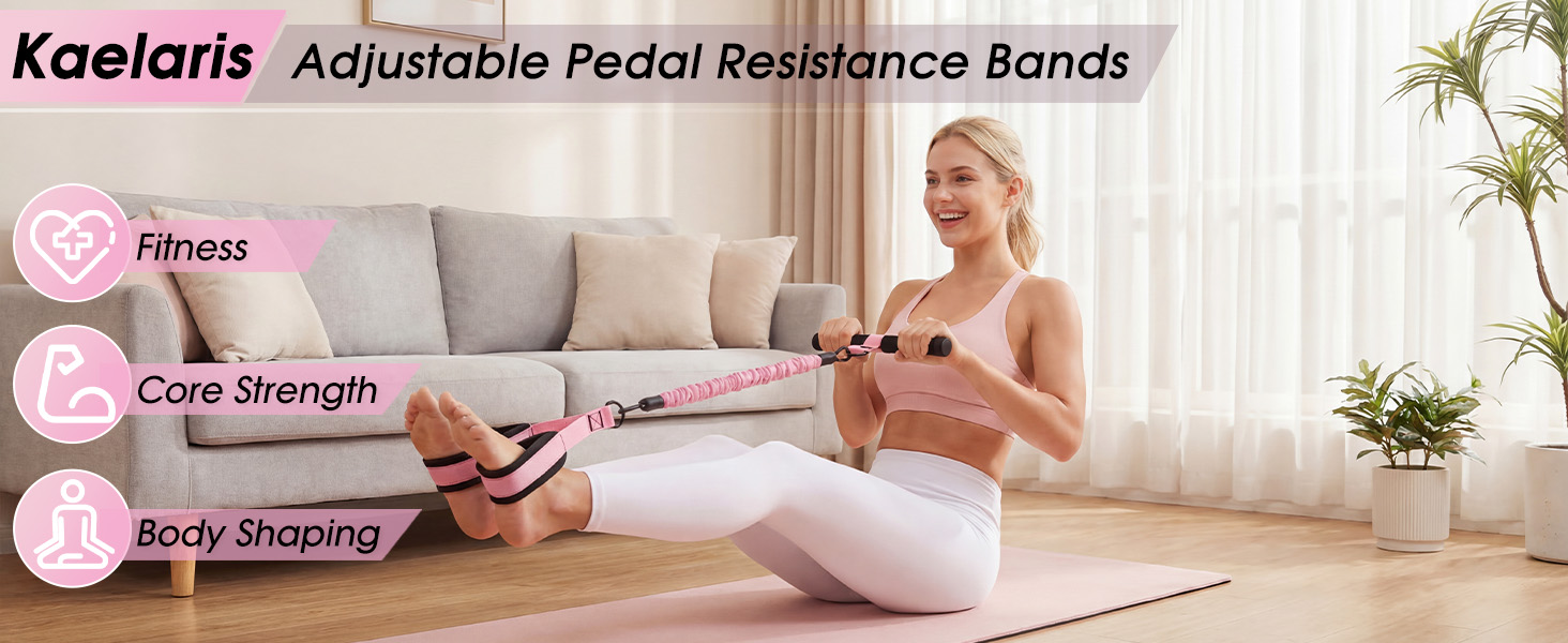pedal resistance band with handle