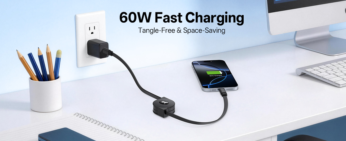 Retractable USB C Cable