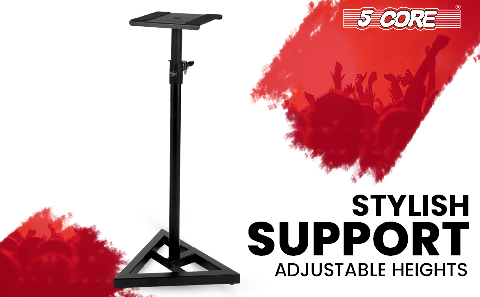 speaker stand height adjustable tripod mount pole stage studio floor monitor subwoofer