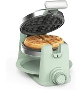 Martha Stewart Rotating Waffle Maker, 180° Flip Iron with PFAS-Free Nonstick Plates, Adjustable T...