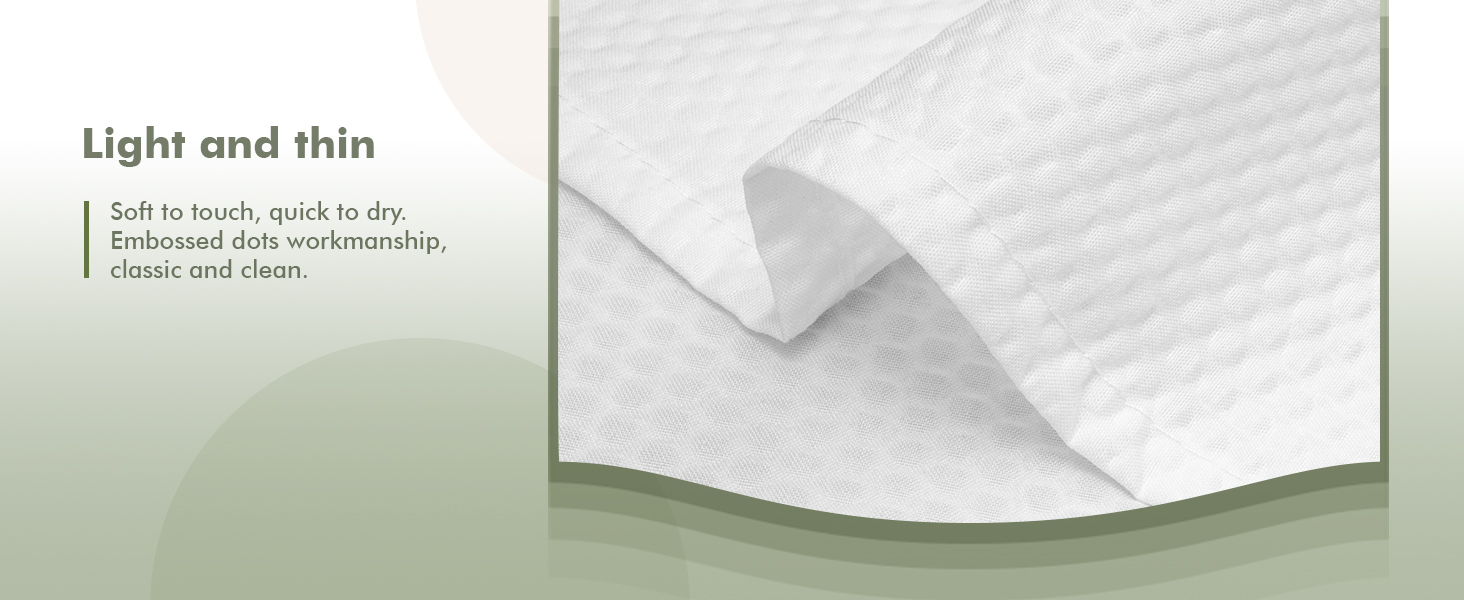 light and thin embossed fabric shower curtain liner