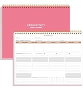 Weekly Productivity Planner - 8.5" x 11" Dashboard Desk Notepad Has 6 Focus Areas to List Tasks f...