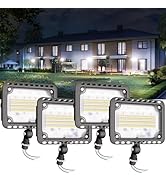 CINOTON 65W LED Flood Lights Outdoor, IP65 Waterproof Exterior Security Wall Lights with 180°Knuc...