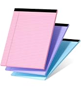 3 Pcs Legal Pads 8.5 x 11 Colored Note Pads 8.5 x 11 Notepad 30 Sheets/Pad, Micro Perforated Writ...